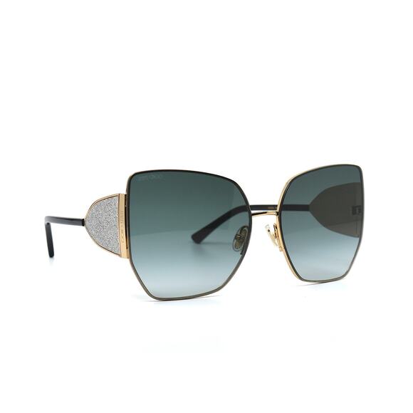 NEW JIMMY CHOO RIVER/S 2M2 GOLD GREY AUTHENTIC SUNGLASSES - Picture 2 of 14